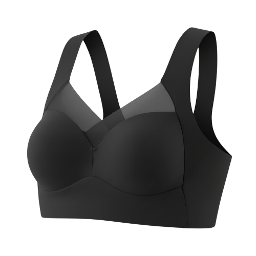 Women’s Plus Size Wireless Sports Bra – Full Cup Lace, High Support