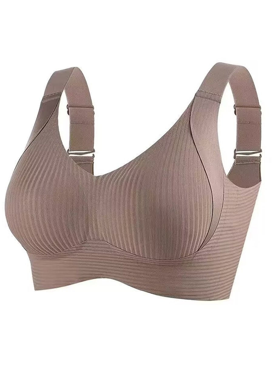 Wireless Ribbed Bras for Women – Pack of 3